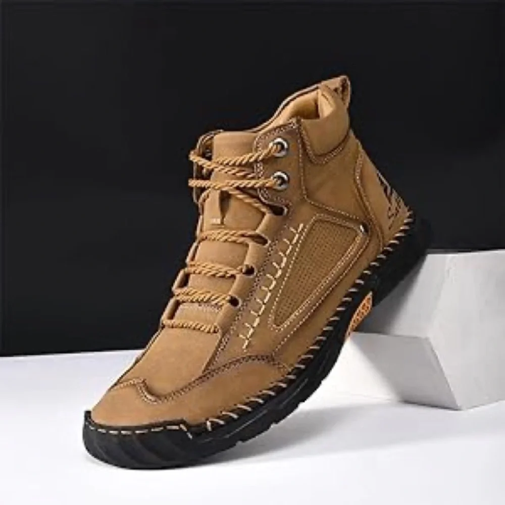 NWT Casual Leather Handmade‎ Non-Slip Arch Support Boots 10.5